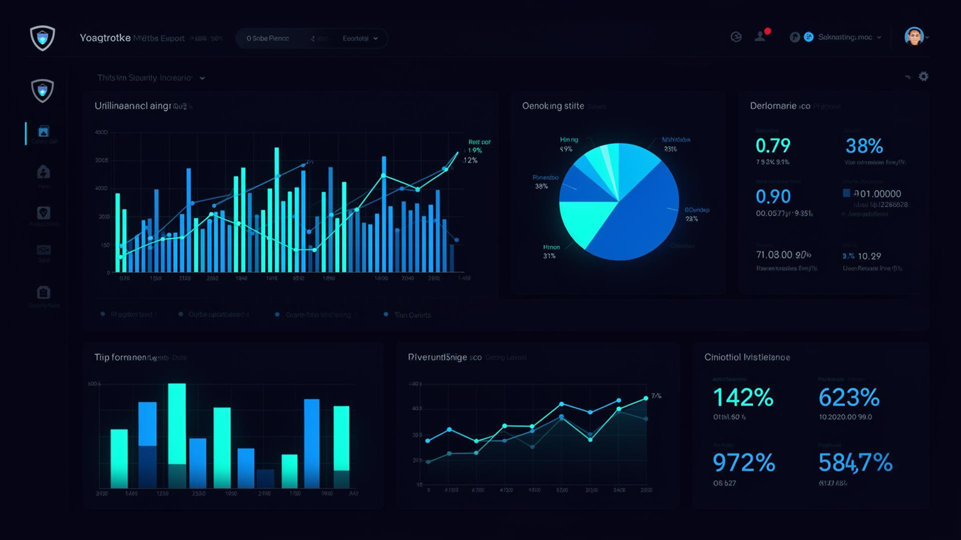Analytics dashboard with surveillance data charts